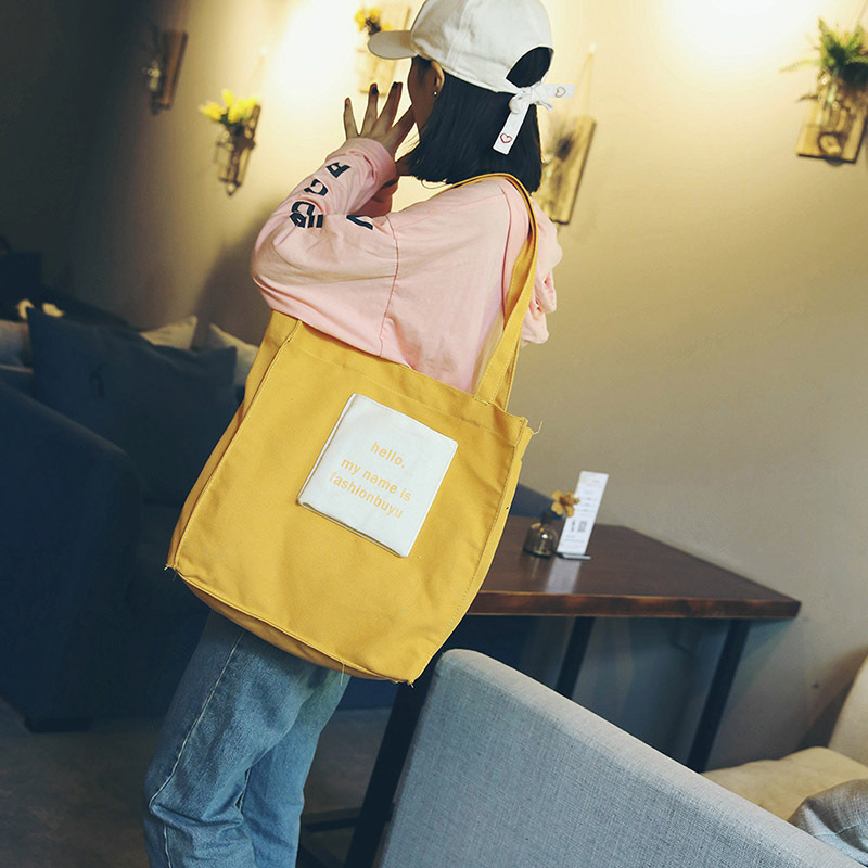 Trendy Yellow Letter Pattern Decorated Shoulder Bag,Messenger bags