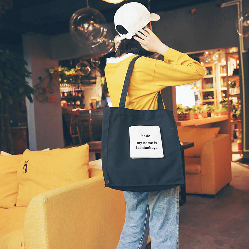 Trendy Light Gray Letter Pattern Decorated Shoulder Bag,Messenger bags