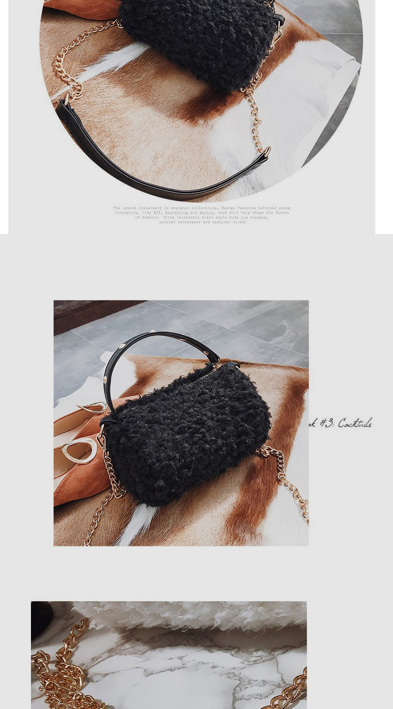 Lovely Black Pure Color Decorated Shoulder Bag,Handbags