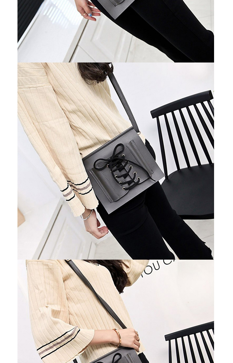 Fashion Gray Bandage Design Pure Color Mobile Phone Bag,Shoulder bags