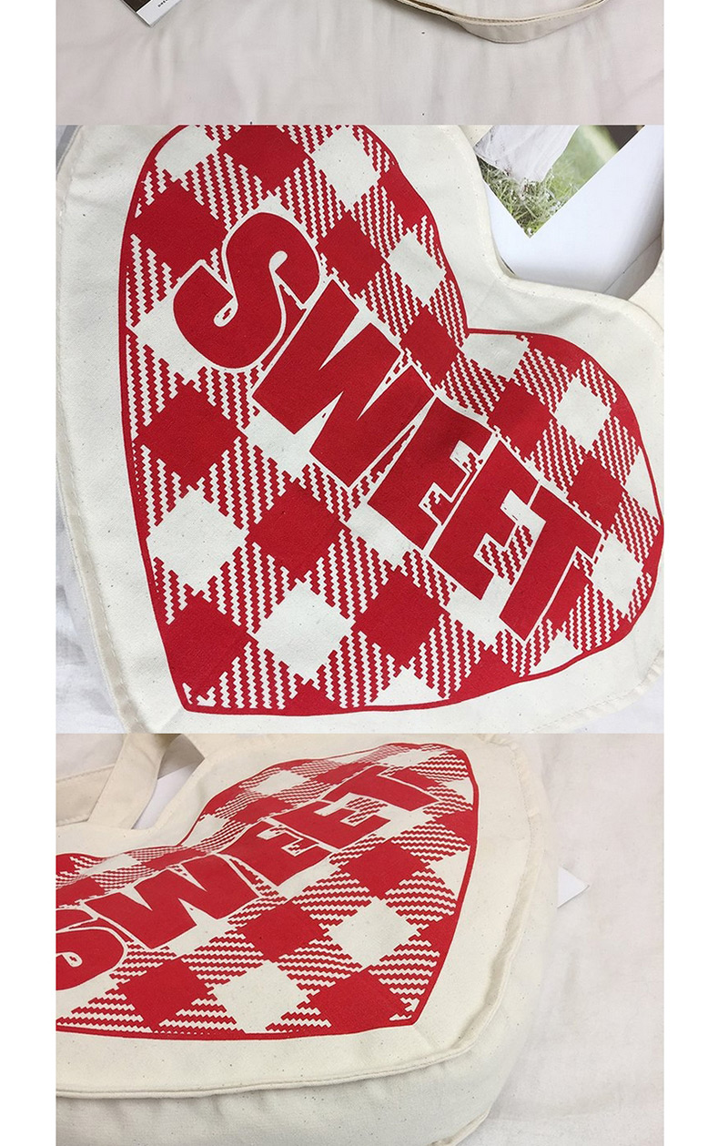 Fashion Red Heart Shape Decorated Shoulder Bag,Messenger bags