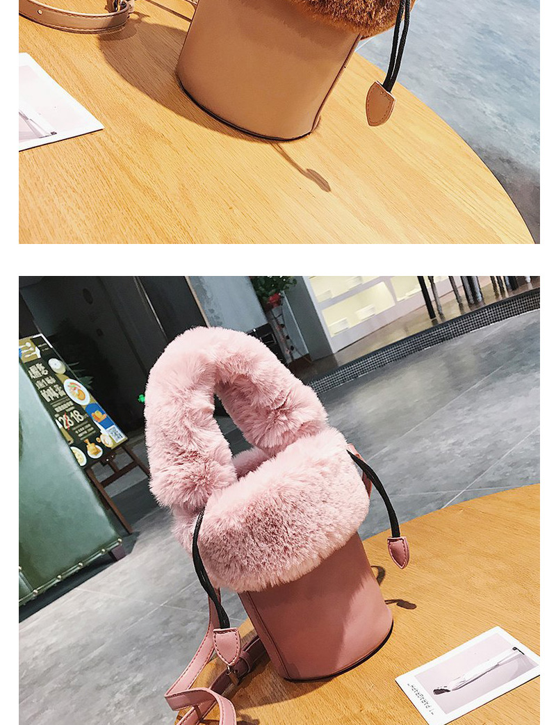Fashion Pink Bucket Shape Decorated Shoulder Bag,Handbags