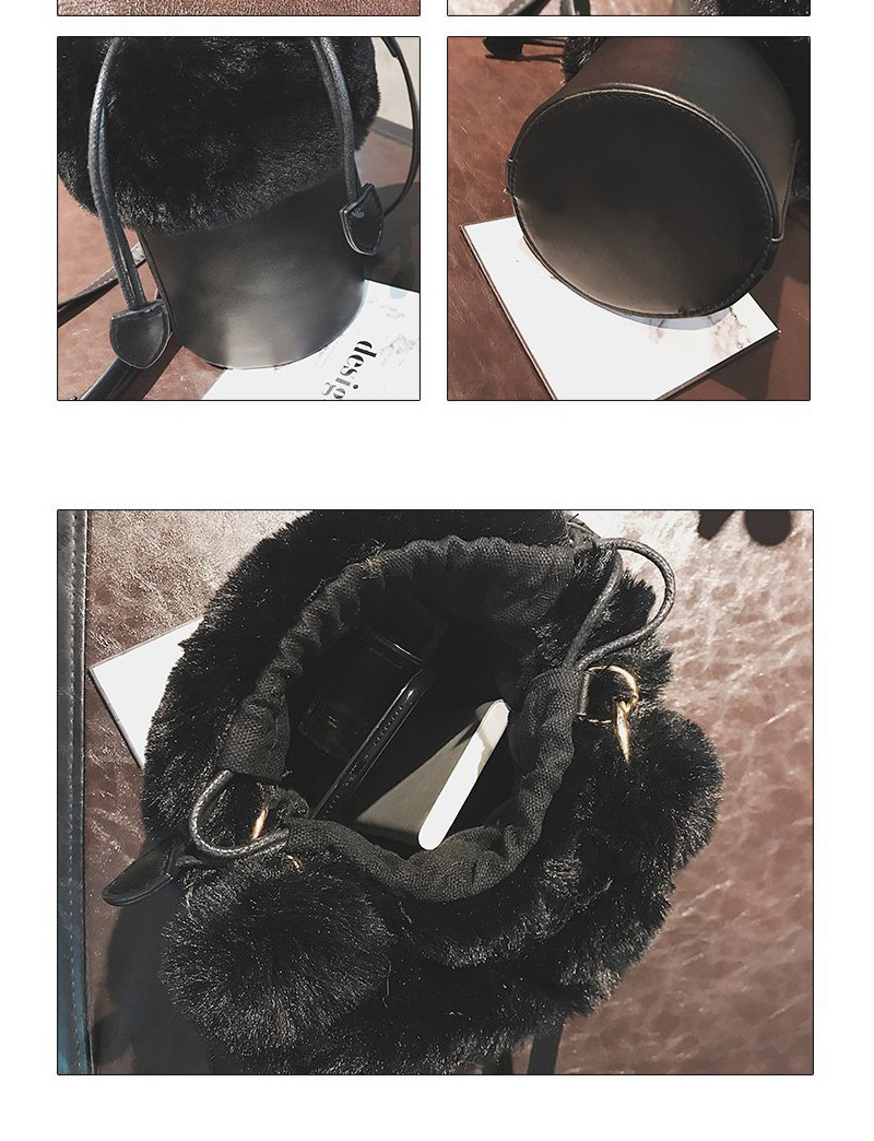 Fashion Brown Bucket Shape Decorated Shoulder Bag,Handbags