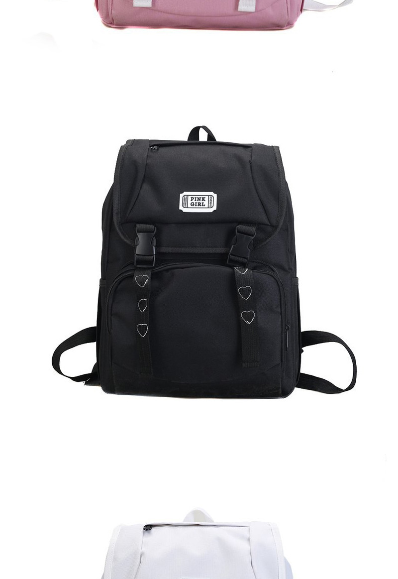 Sweet Black Heart Shape Pattern Decorated Backpack,Backpack