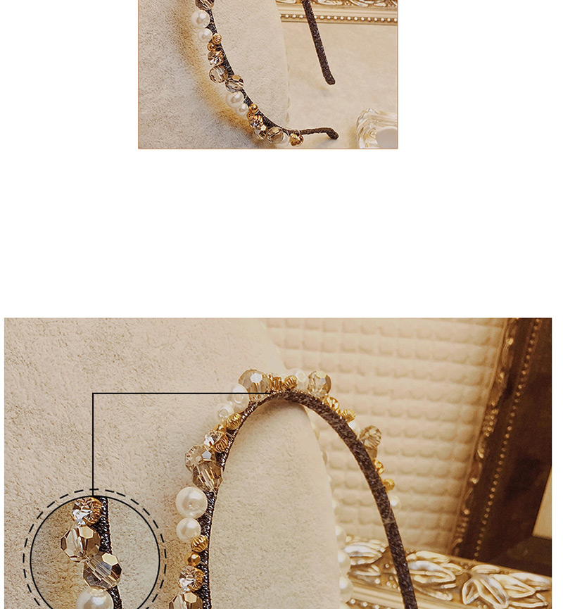 Fashion Navy Pearls&diamond Decorated Hair Hoop,Head Band