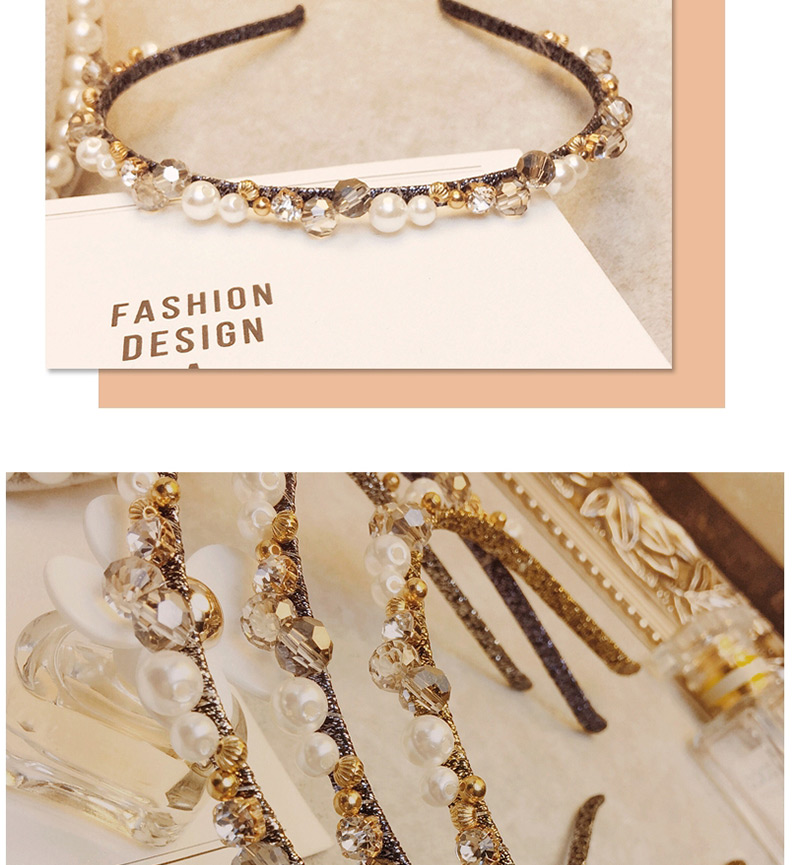 Fashion Gold Color Pearls&diamond Decorated Hair Hoop,Head Band