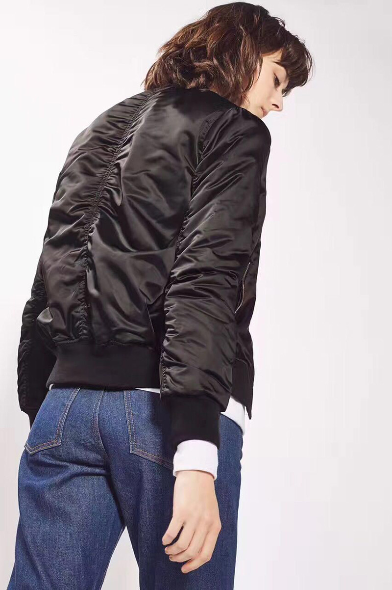 Fashion Black Pure Color Decorated Long Sleeve Jacket,Coat-Jacket