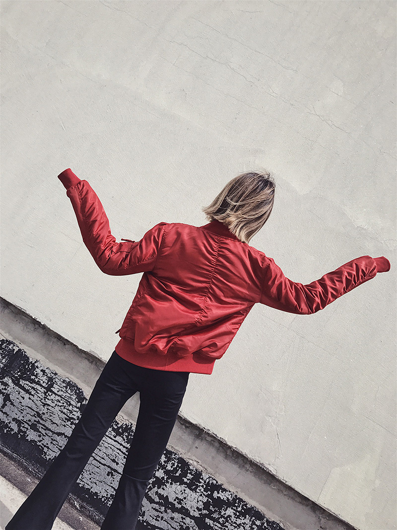 Fashion Red Pure Color Decorated Long Sleeve Jacket,Coat-Jacket