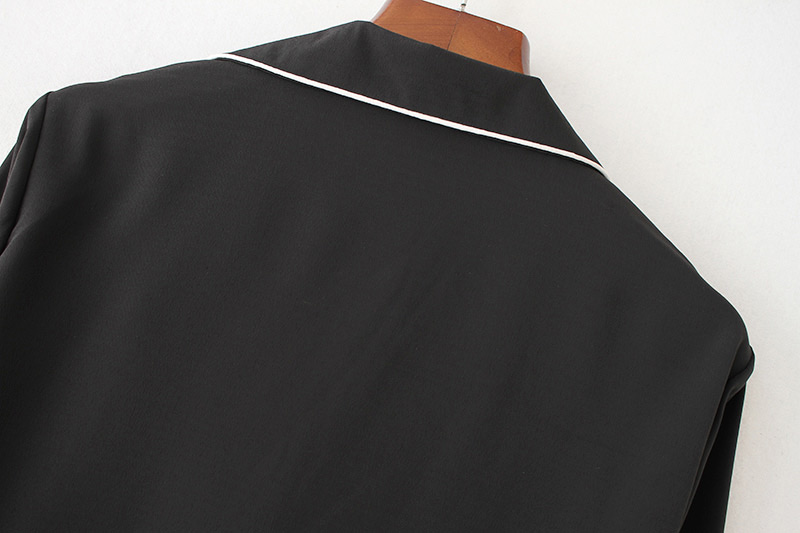 Fashion Black Long Sleeve Design Pure Color Coat,Coat-Jacket
