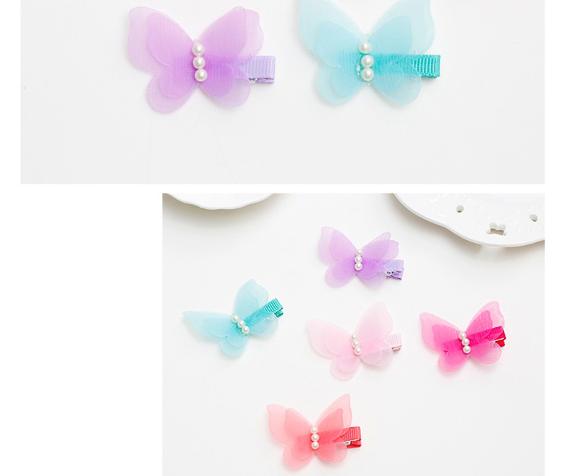 Lovely Plum Red Butterfly Shape Decorated Hairpin,Kids Accessories