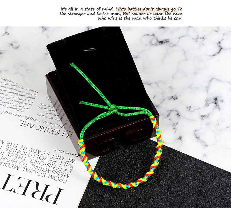 Trendy Green Color Mtching Decorated Hand-woven Bracelet,Fashion Bracelets