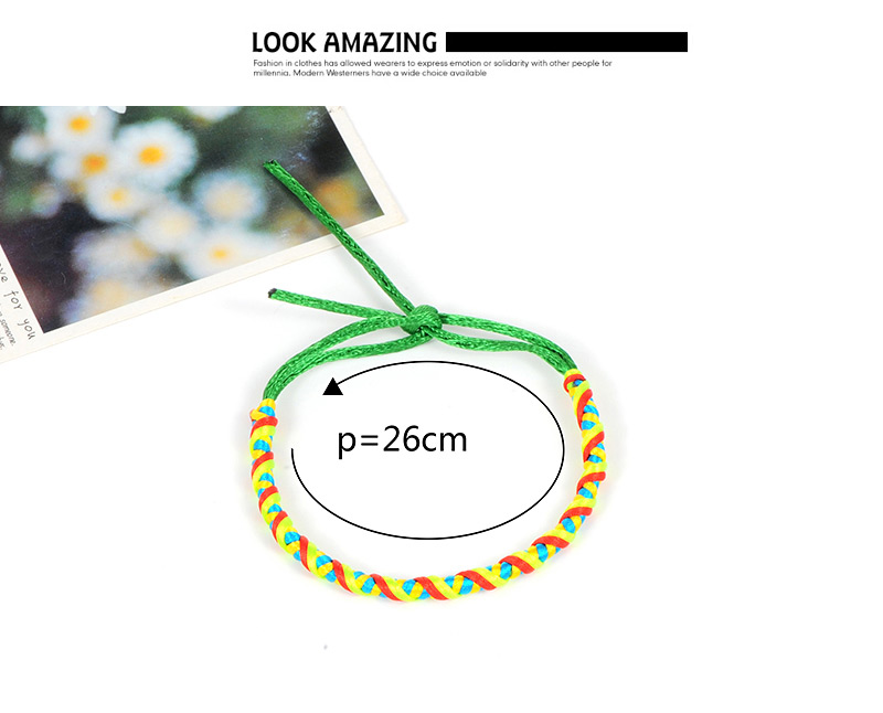 Trendy Green Color Mtching Decorated Hand-woven Bracelet,Fashion Bracelets