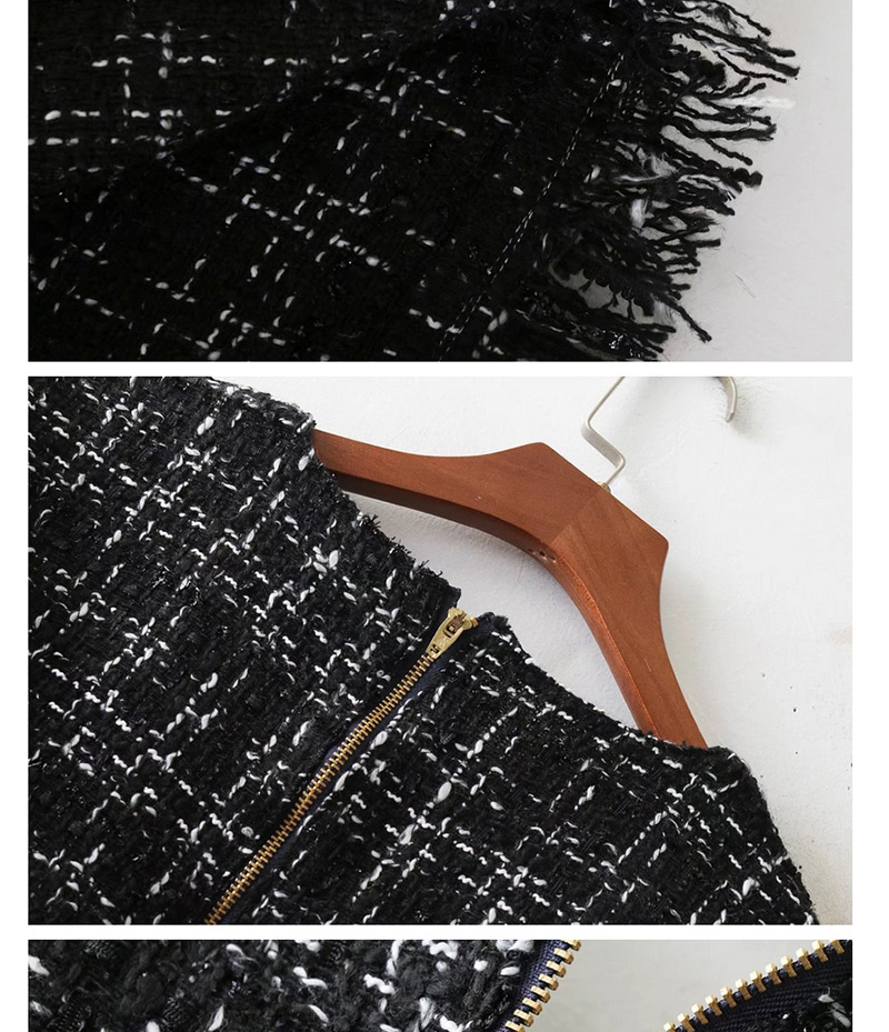 Trendy Black Tassel Decorated Long Sleeves Blouse,Coat-Jacket