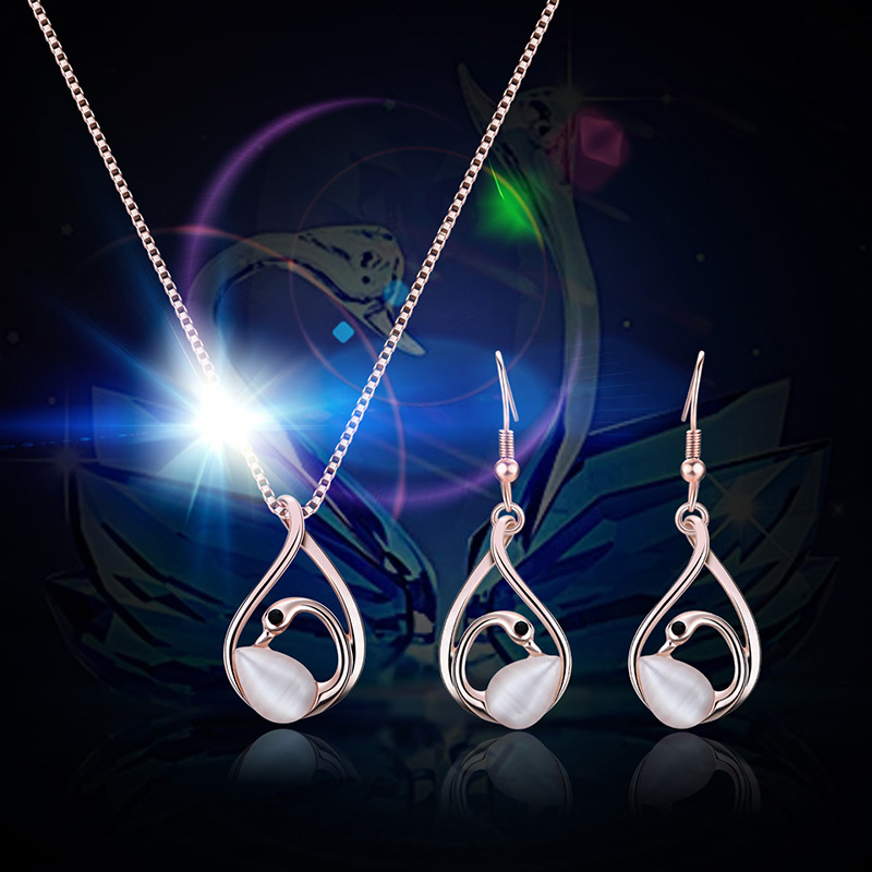 Fashion White Swan Shape Decorated Simple Jewelry Sets,Jewelry Sets