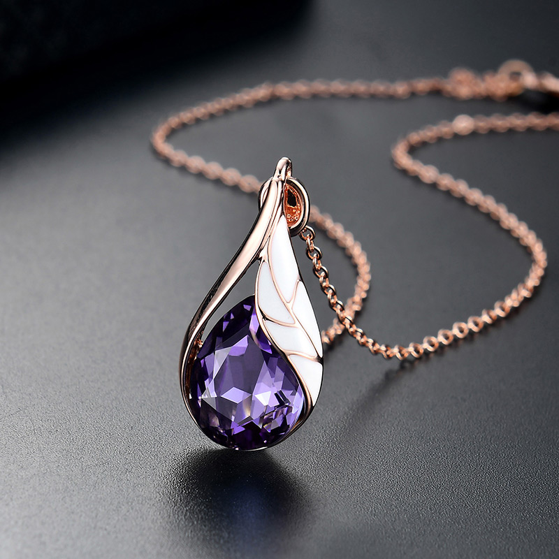 Fashion Purple Water Drop Shape Design Jewelry Sets,Jewelry Sets