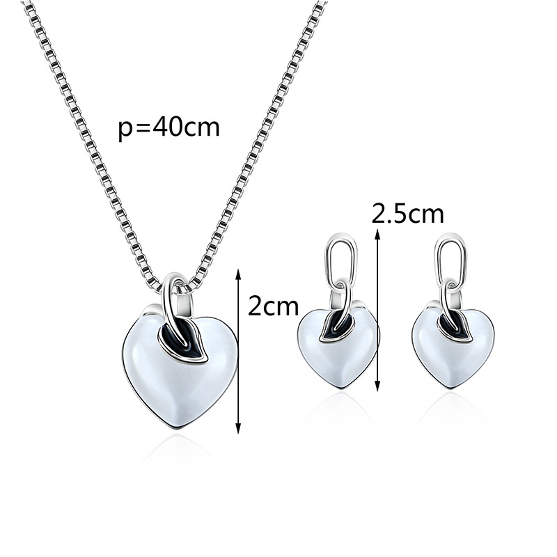 Fashion Silver Color Heart Shape Design Pure Color Jewelry Sets,Jewelry Sets