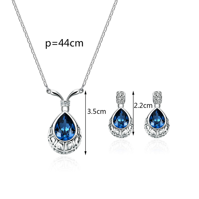 Fashion Blue Water Drop Shape Design Jewelry Sets,Jewelry Sets