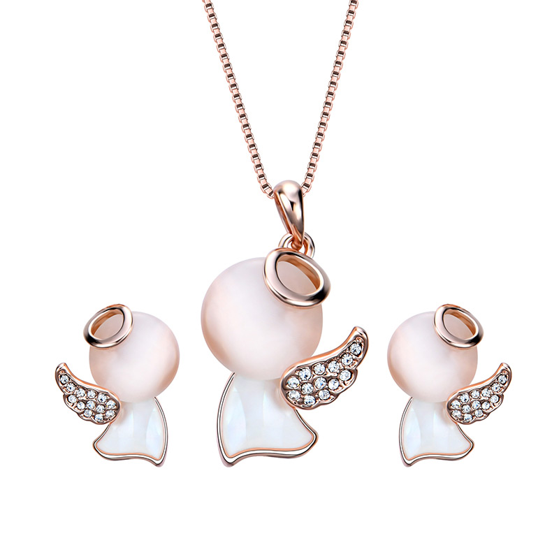 Fashion Gold Color Little Angel Pendant Decorated Jewelry Sets,Jewelry Sets