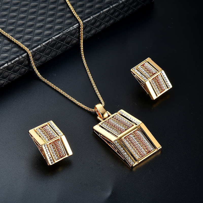 Fashion Gold Color Geometric Shape Design Pure Color Jewelry Sets,Jewelry Sets