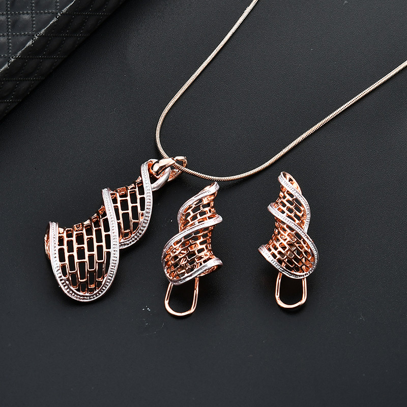 Fashion Gold Color Irregular Shape Decorated Hollow Out Jewelry Sets,Jewelry Sets