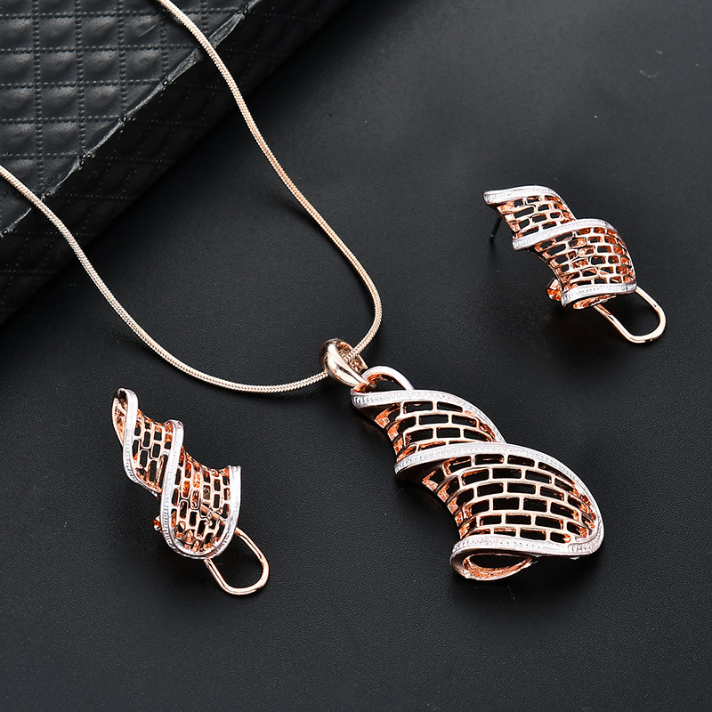 Fashion Gold Color Irregular Shape Decorated Hollow Out Jewelry Sets,Jewelry Sets