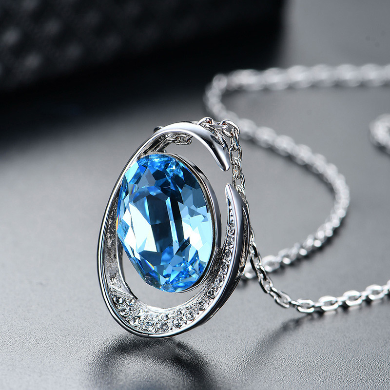Fashion Blue Geometric Shape Design Hollow Out Jewelry Sets,Jewelry Sets
