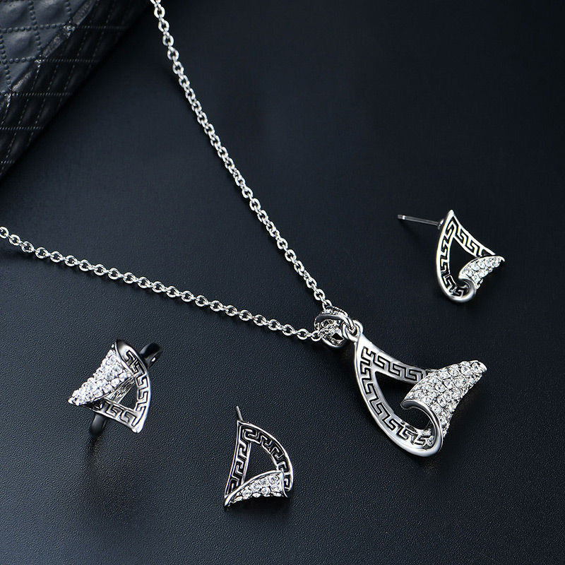 Fashion Silver Color Geometric Shape Design Hollow Out Jewelry Sets,Jewelry Sets