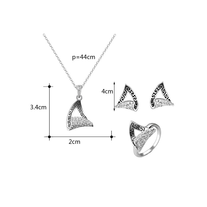 Fashion Silver Color Geometric Shape Design Hollow Out Jewelry Sets,Jewelry Sets