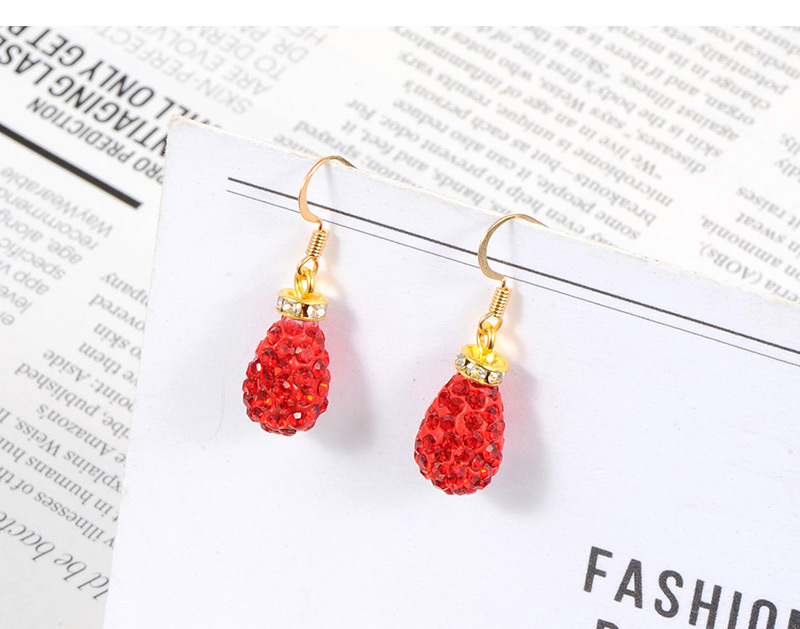 Fashion Red Water Drop Shape Decorated Earrings,Drop Earrings