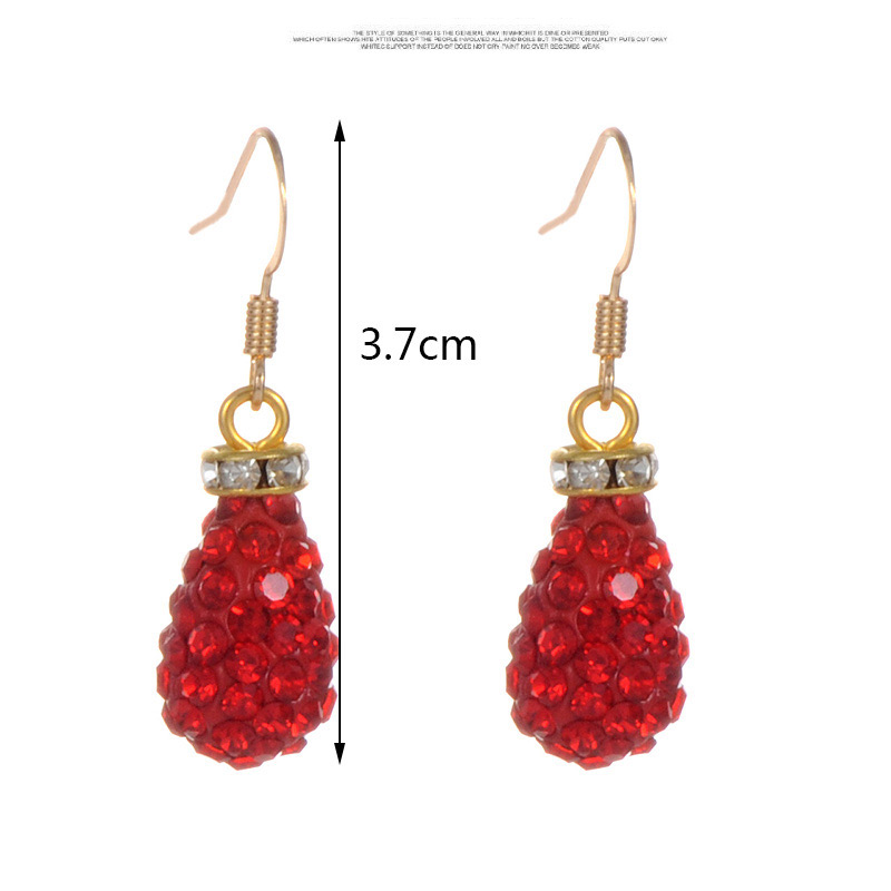 Fashion Red Water Drop Shape Decorated Earrings,Drop Earrings