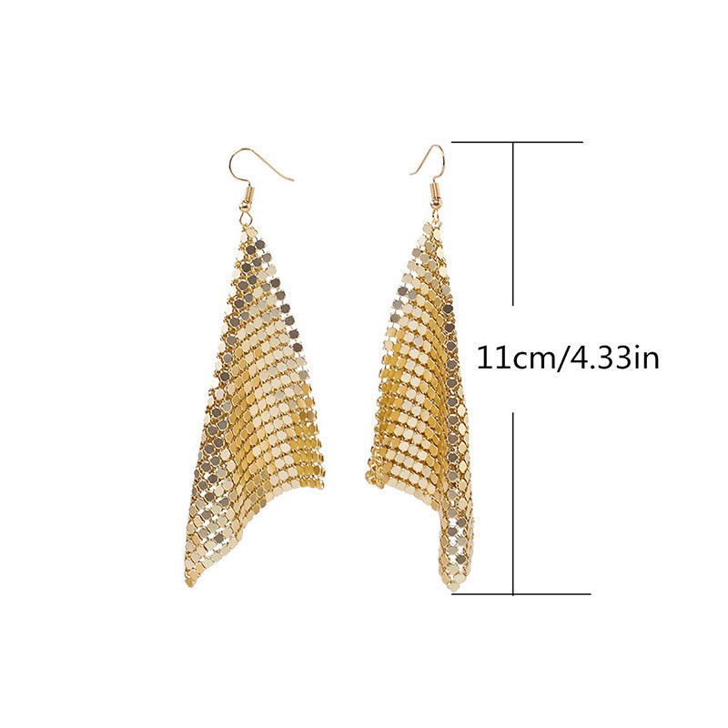 Trendy Multi-color Sequins Decorated Square Shape Earrings,Drop Earrings