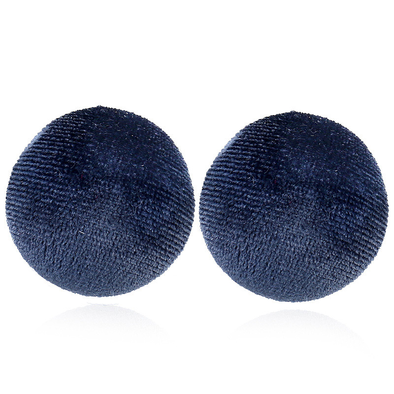 Retro Blue Round Shape Decorated Earrings,Stud Earrings