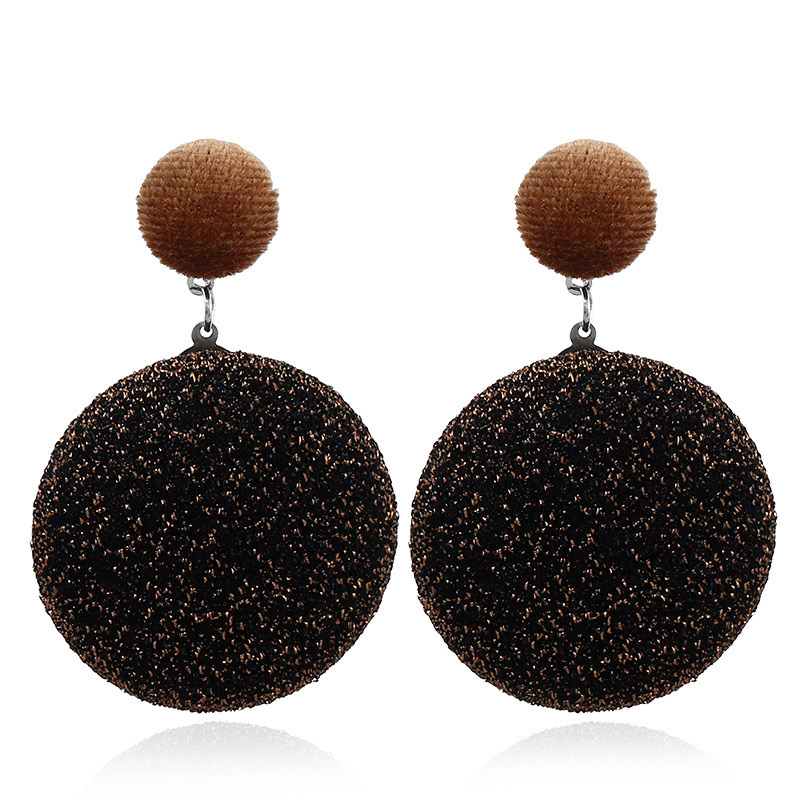 Retro Black Round Shape Decorated Earrings,Drop Earrings
