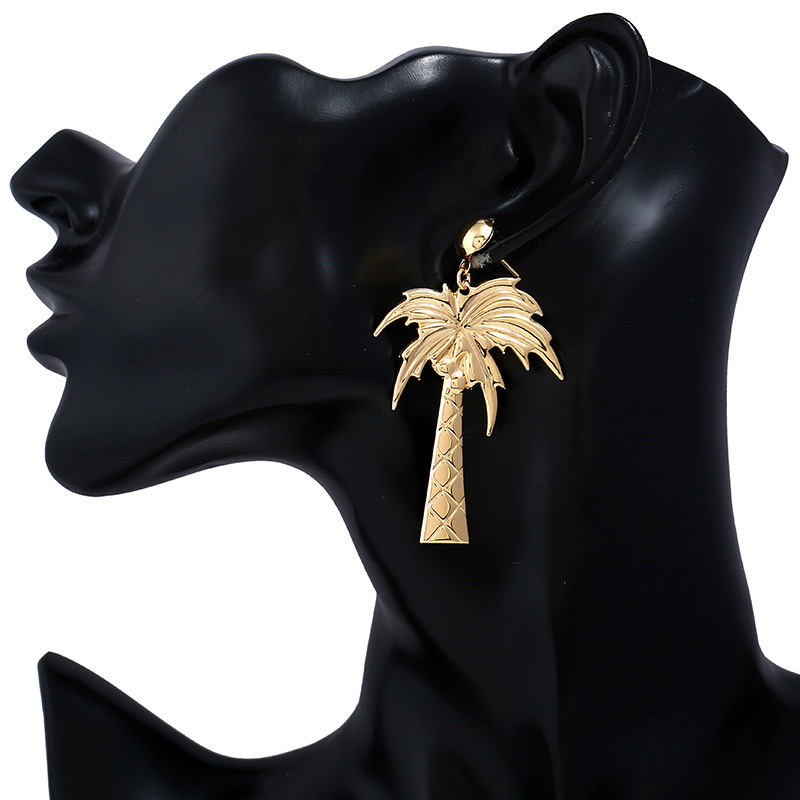 Fashion Gold Color Coconut Tree Shape Decorated Earrings,Drop Earrings