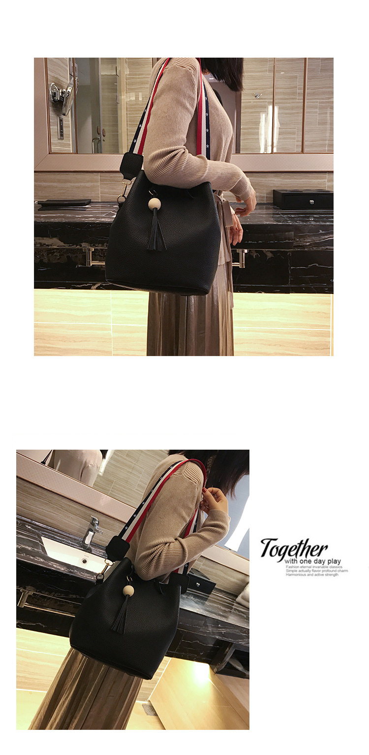 Fashion Pink Tassel Shape Decorated Bag (3pcs),Messenger bags