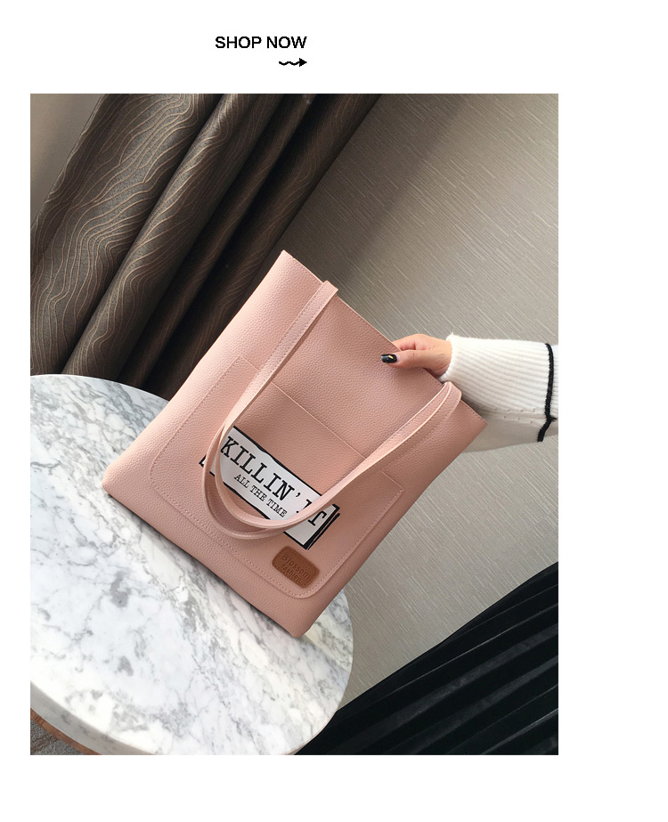 Fashion Pink Letter Shape Decorated Bag,Messenger bags