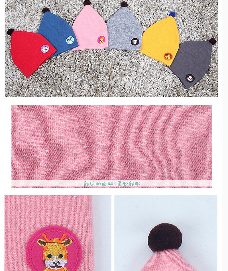 Lovely Pink Cartoon Pattern Design Child Knitted Cap(0-2 Yesrs Old ),Children