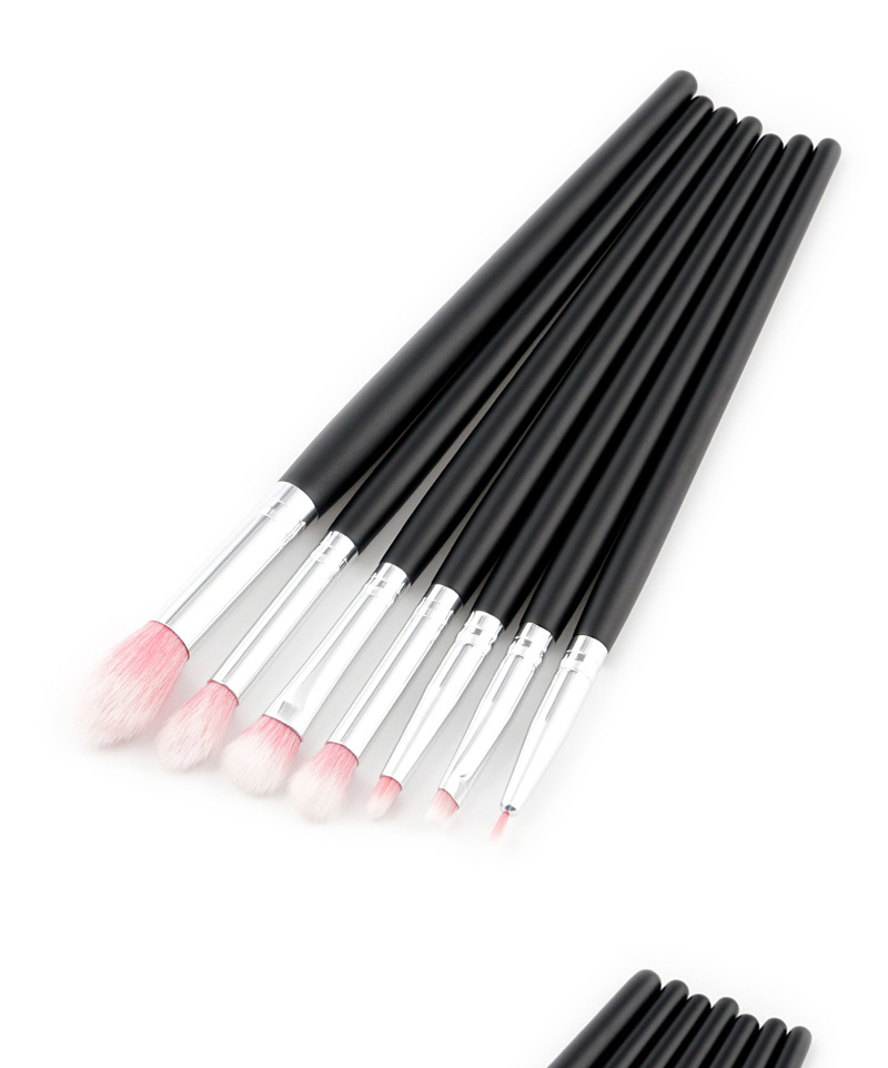 Trendy Red+white Color Matching Decorated Makeup Brush(7pcs),Beauty tools