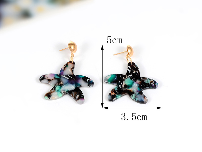Fashion Multi-color Starfish Shape Decorated Earrings,Drop Earrings