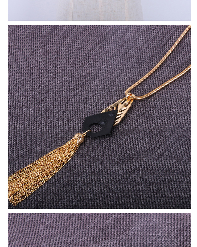 Fashion Gold Color Tassel&leaf Decorated Long Earrings,Multi Strand Necklaces