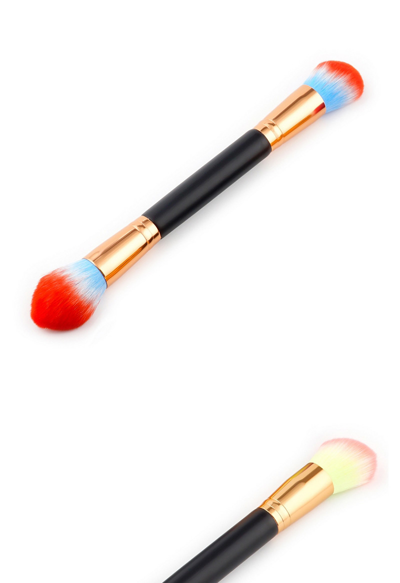 Trendy Blue+red Round Shape Decorated Makeup Brush,Beauty tools
