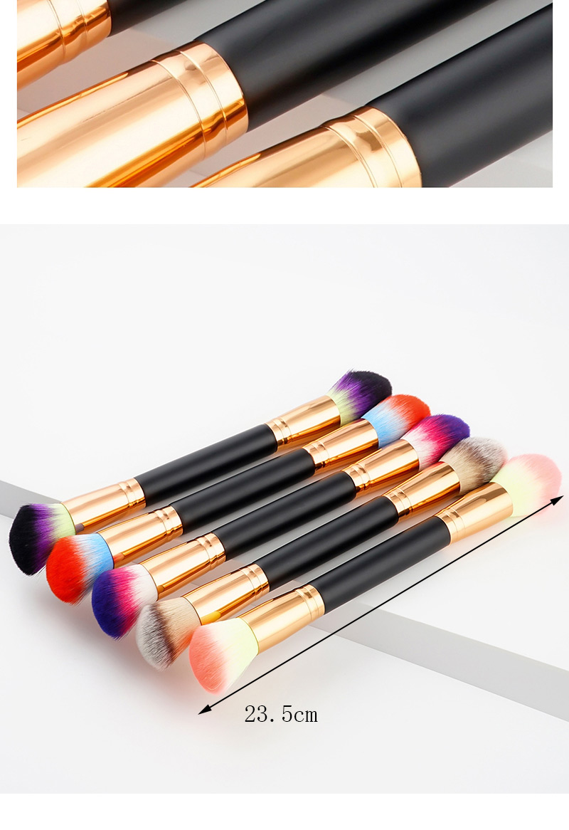Trendy Yellow+pink Round Shape Decorated Makeup Brush,Beauty tools