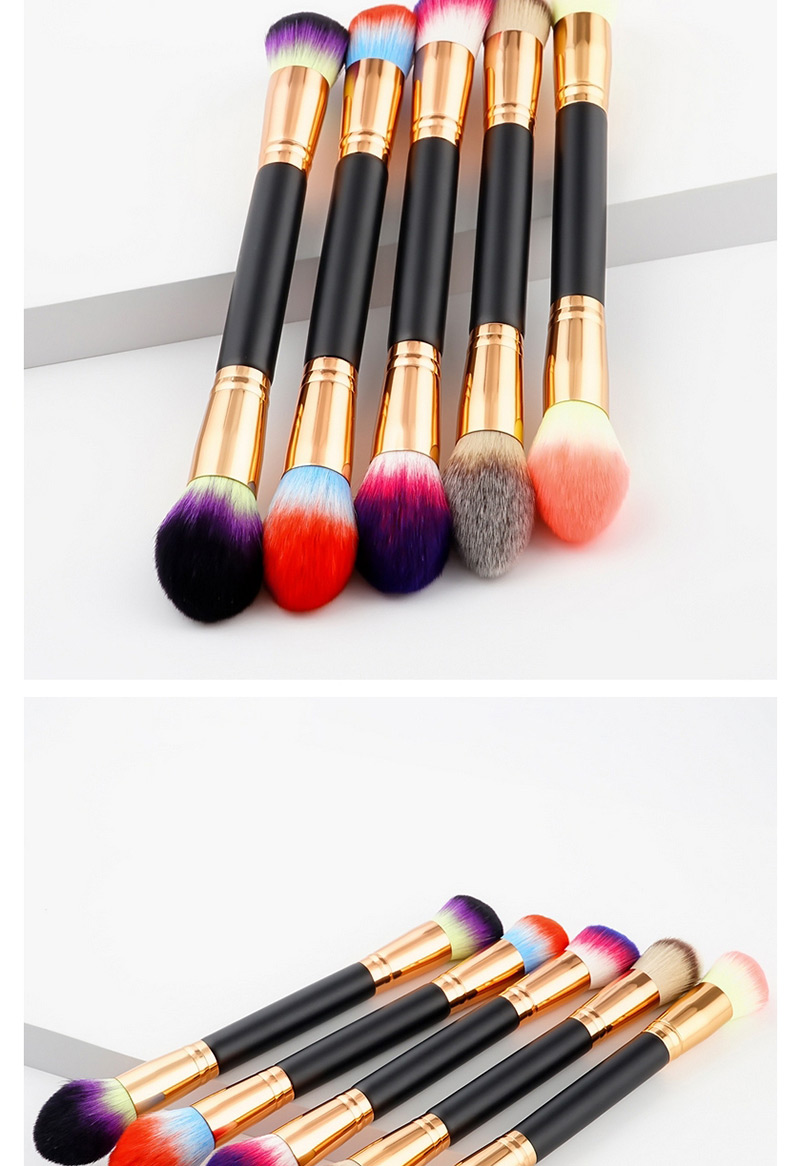Trendy Blue+red Round Shape Decorated Makeup Brush,Beauty tools