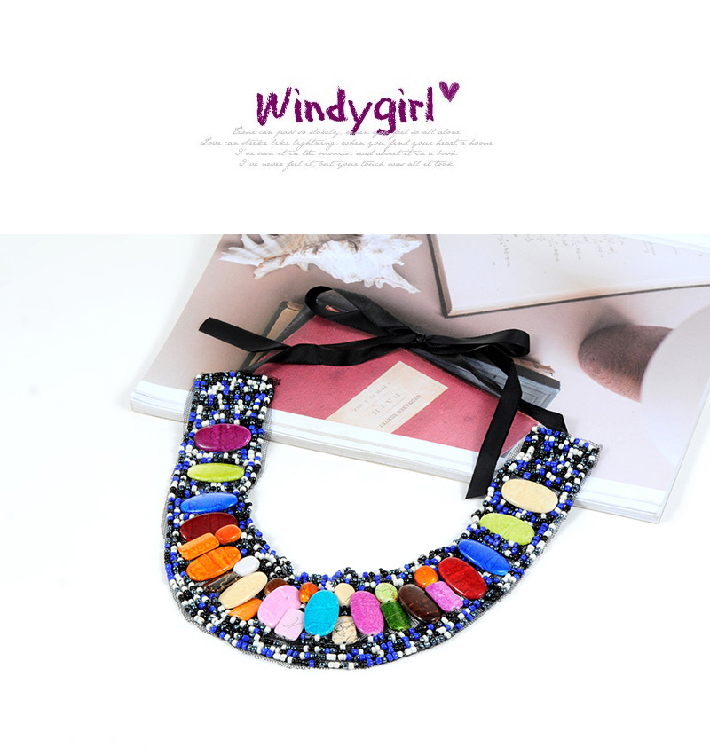 Bohemia Multi-color Color-matching Decorated Necklace,Thin Scaves