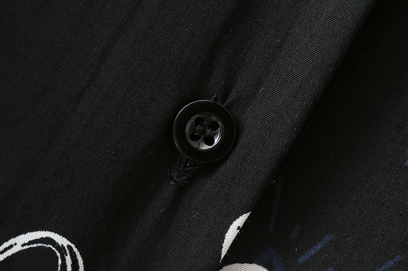 Fashion Black Hear Shape Pattern Decorated Shirt,Tank Tops & Camis