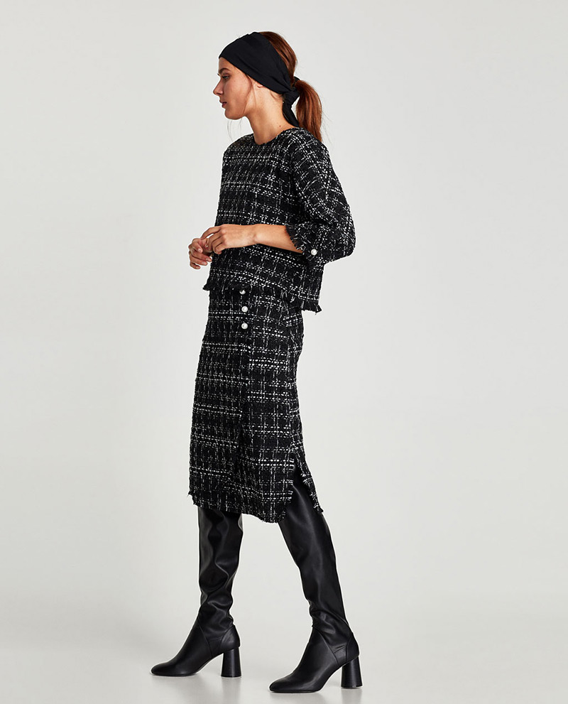 Fashion Black Stripe Pattern Decorated Skirt,Long Dress