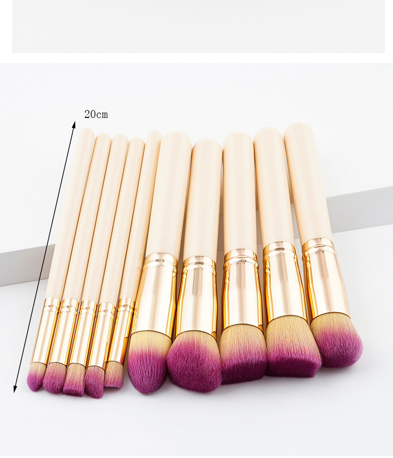 Fashion Gold Color Color-maching Decorated Brushes (10pcs),Beauty tools