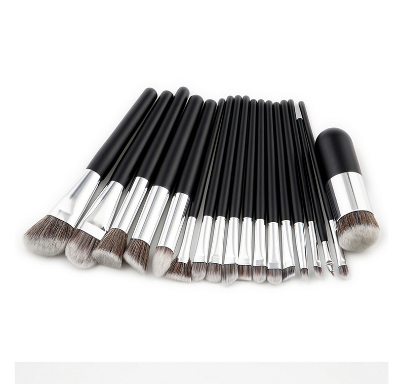 Fashion Black Color-maching Decorated Brushes (18pcs),Beauty tools