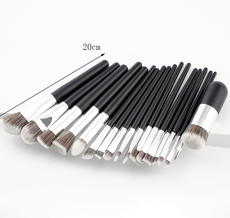 Fashion Black Color-maching Decorated Brushes (18pcs),Beauty tools