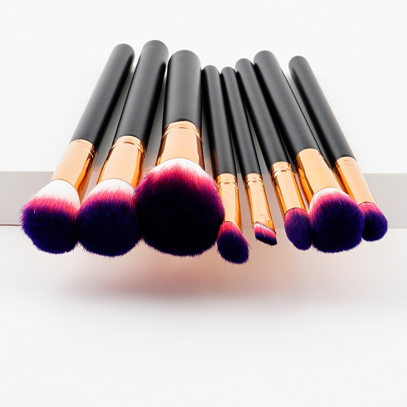 Fashion Purple Color-matching Decorated Brushes (8pcs),Beauty tools